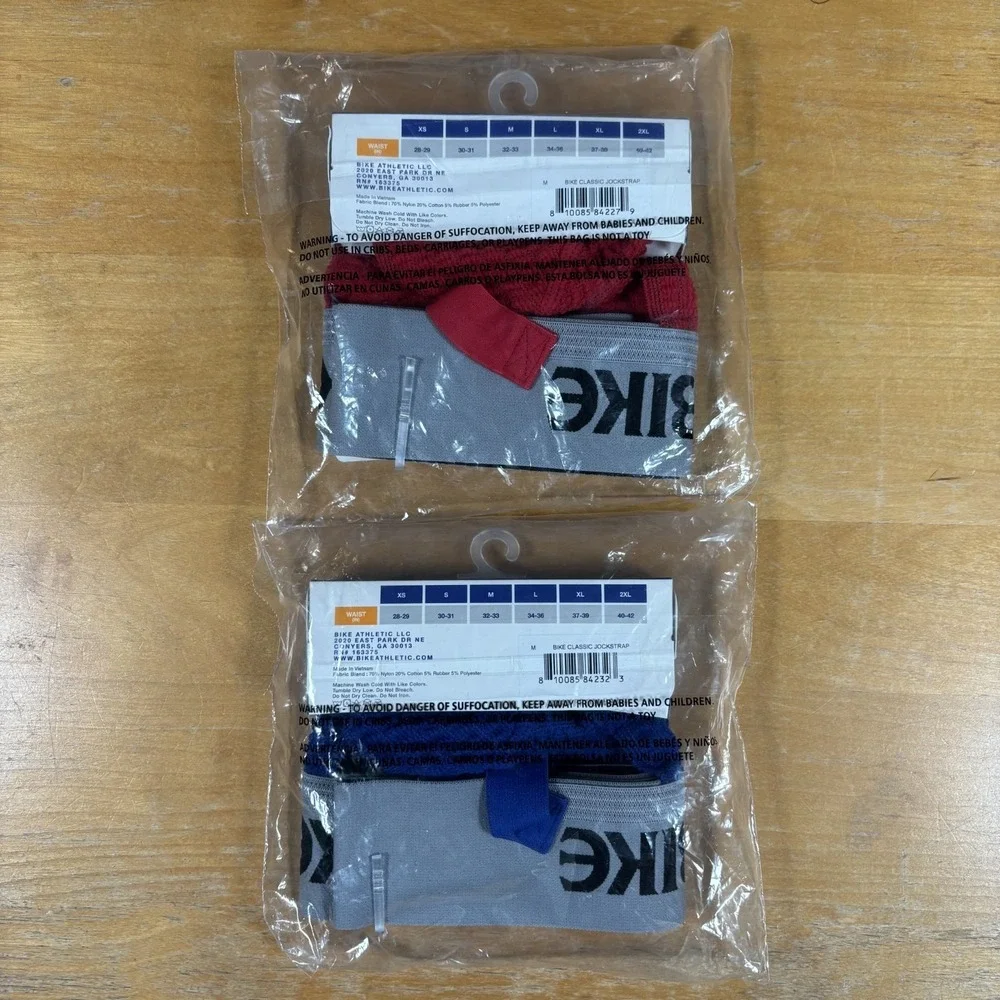 Bike Classic Jockstrap Men's Medium Blue Red Lot of 2 New